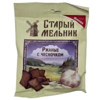 ГРЕНКИ СТАРЫЙ МЕЛЬНИК СО ВКУСОМ ЧЕСНОКА 50Г/М