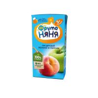 СОК ФРУТОНЯНЯ 0.2Л ТП ЯБЛОКО+ПЕРСИК С МЯКОТЬЮ/ М