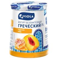 ЙОГУРТ ВИОЛА 3% ПСТ 140Г ГРЕЧЕСКИЙ Б/ЛАКТ ФРИ ПЕРСИК МЕД БЗМЖ/М