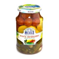 АССОРТИ МАРИНОВАННОЕ МЕЛЕНЪ КАБАЧКИ ЧЕРРИ ОГУРЦЫ 900Г СБ/М