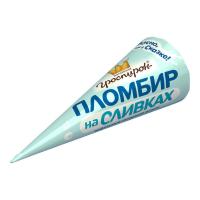 МОРОЖЕНОЕ ГРОСПИРОН ПЛОМБИР НА СЛИВКАХ 110Г ПП РОЖОК /М