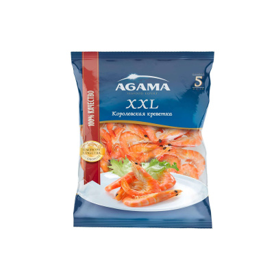 Креветки Агама королевские №5 ХХL в/м 700г Россия