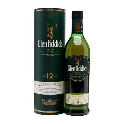 Виски гленфиддик  12 лет 40% 0.7л тубус