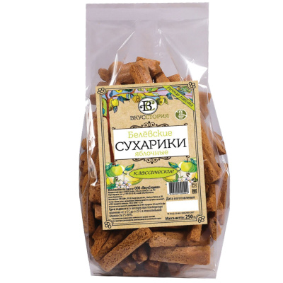 Сухарики Вкусстория яблочные Белевские классические 250г пп