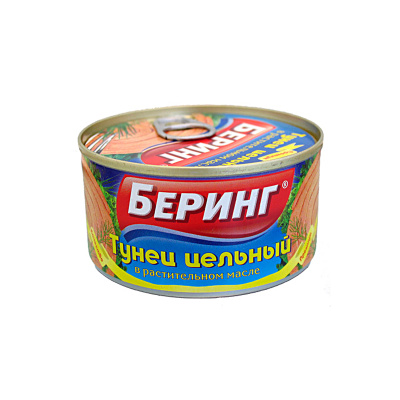 Тунец цельный в масле 200г ж/б ключ Беринг Россия