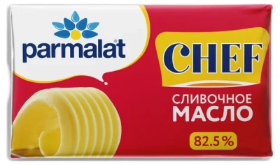 Масло сладкосливочное пармалат 82,5% 180г фольга /м