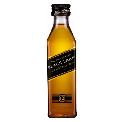 Виски Johnnie Walker, Black Label, купажированный, 0.05л