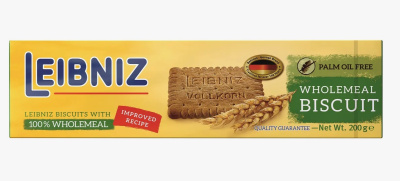 Печенье цельнозерновое Лейбниц хрустящее 200г пп Германия