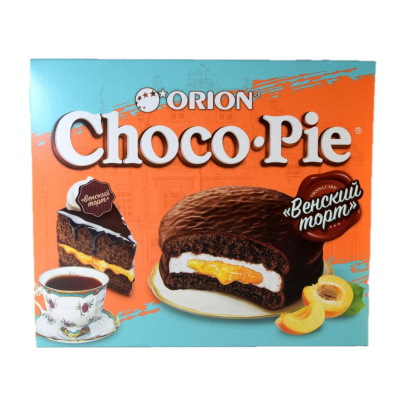Бисквит орион чоко-пай 360г венский торт кк