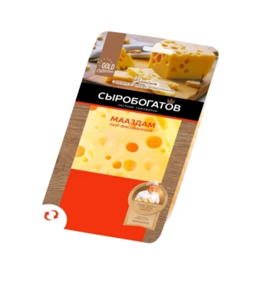 Сыр первая линия маасдам 45% 125г нарезка
