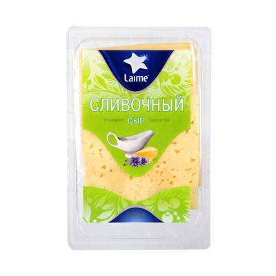 Сыр Лайме Сливочный 50% нарезка 125г Россия Сыр Лайме Сливочный 50% нарезка 125г Россия