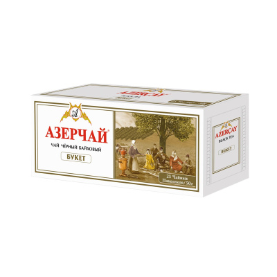 Чай Азерчай Букет черный 25п*2г к/к Азербайджан