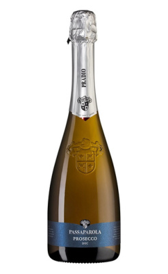 Игристое вино "PassaParola", Prosecco DOC Spumante Brut, белое, 0.75л