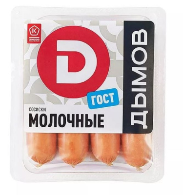 Сосиски молочные Дымов 290г ву 