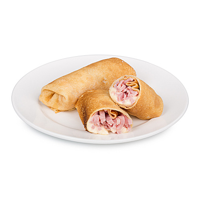 Блины с ветчиной и сыром