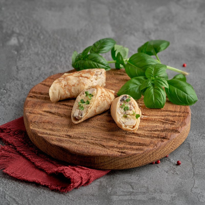 Блинный ролл с цыпленком и грибами 35г