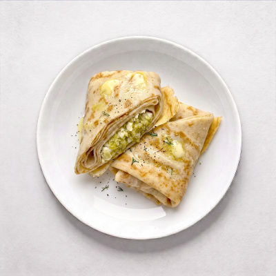 Блины с капустой и яйцом 
