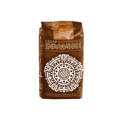 Сахар Брауни коричневый тростниковый лайт 900г п/п Россия