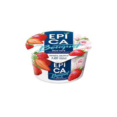 Йогурт Эпика клубника и роза 4,8% 130г Россия