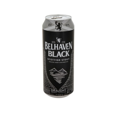 Пиво белхевен блэк скоттиш стаут темное 4.2% 0.44л жб
