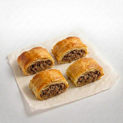 Пирожки слоеные с мясом