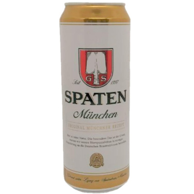 Пиво Spaten Munchen Hell светлое 5.2% 0.45л жб Россия
