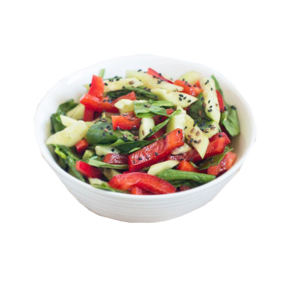 Салат овощной с кунжутом