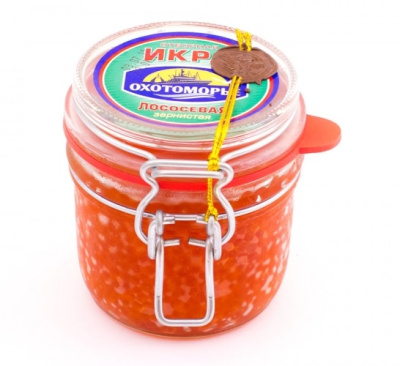 Икра лососевая зернистая Охотоморье из нерки 230г сб Россия