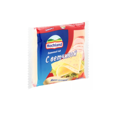 Сыр Хохланд Ветчина плавленный 45% 150г ломтики БЗМЖ