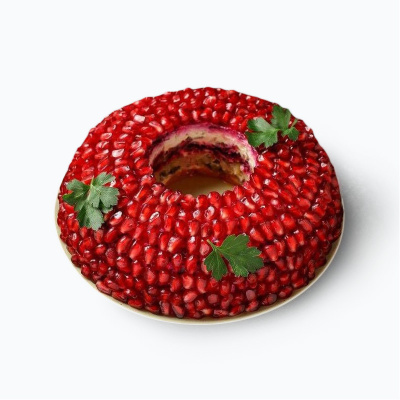 САЛАТ ГРАНАТОВЫЙ С ЦЫПЛЕНКОМ 100Г