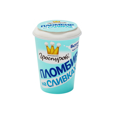 Мороженое бум стакан Гроспирон пломбир на сливках 80г Россия