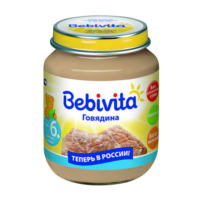 Пюре Бебивита говядина 100г 