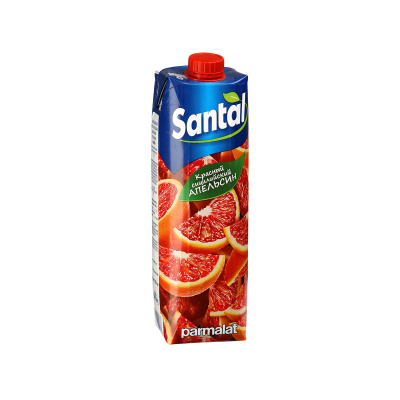 Напиток сокосодержащий Сантал красный апельсин 1л т/п Россия