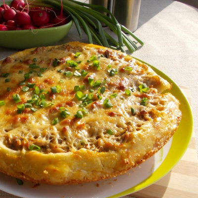 Пирог Домашний с картофелем и грибами