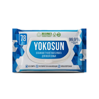 Бумага туалетная йокосан влажная 78шт