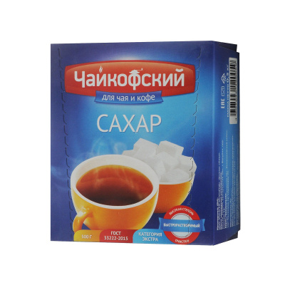 Сахар рафинад Чайкофский 500г к/к Россия