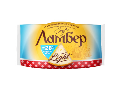Сыр ламбер легкий 30% 230г ву БЗМЖ