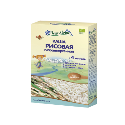 Каша Флер Альпин безмолочная рисовая 175г к/к Германия