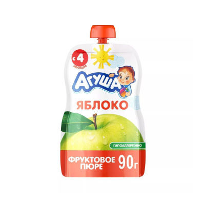 Пюре Агуша яблоко 90г д/п Россия