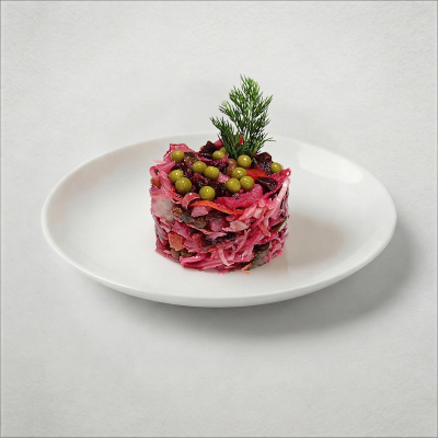 Винегрет с зеленым горошком