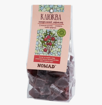 Мармелад номад кусковой клюква 200 гр