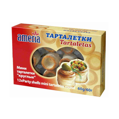 Тарталетки америя 60г кк мини круглые