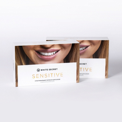 Отбеливающие полоски для зубов сенситив вайт секрет