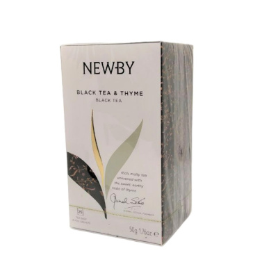 Чай Ньюби черный с чабрецом 25п*2г к/к Индия