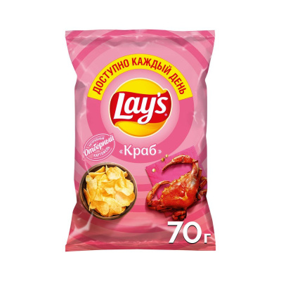 Чипсы лейс 70г пп краб