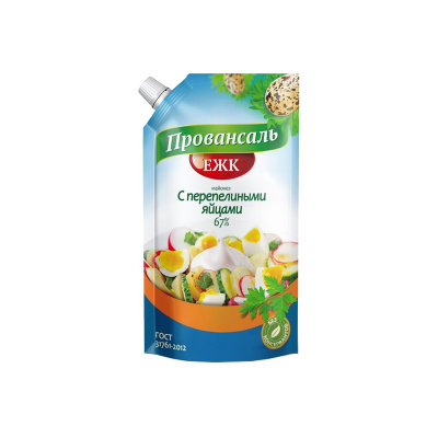 Майонез Провансаль ЕЖК с перепелиными яйцами 67% 400мл д/п Россия