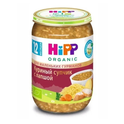Пюре хипп 190г сб куриный супчик с лапшой