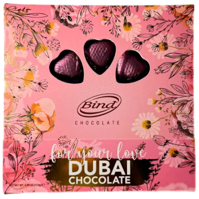 НШК Bind Дубай молочный шоколад с начинкой из фисташек и кадаифа 113г кк Турция