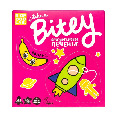 Печенье Битей банан 125г к/к Россия