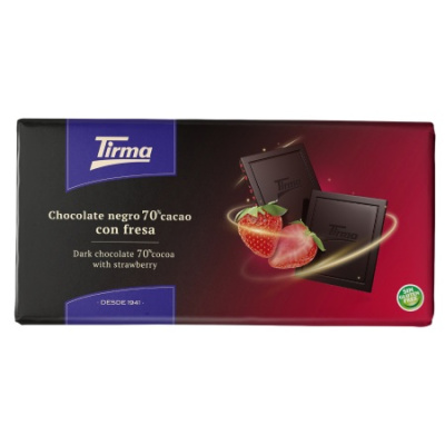 Шоколад Тирма темный 70% клубника 125г